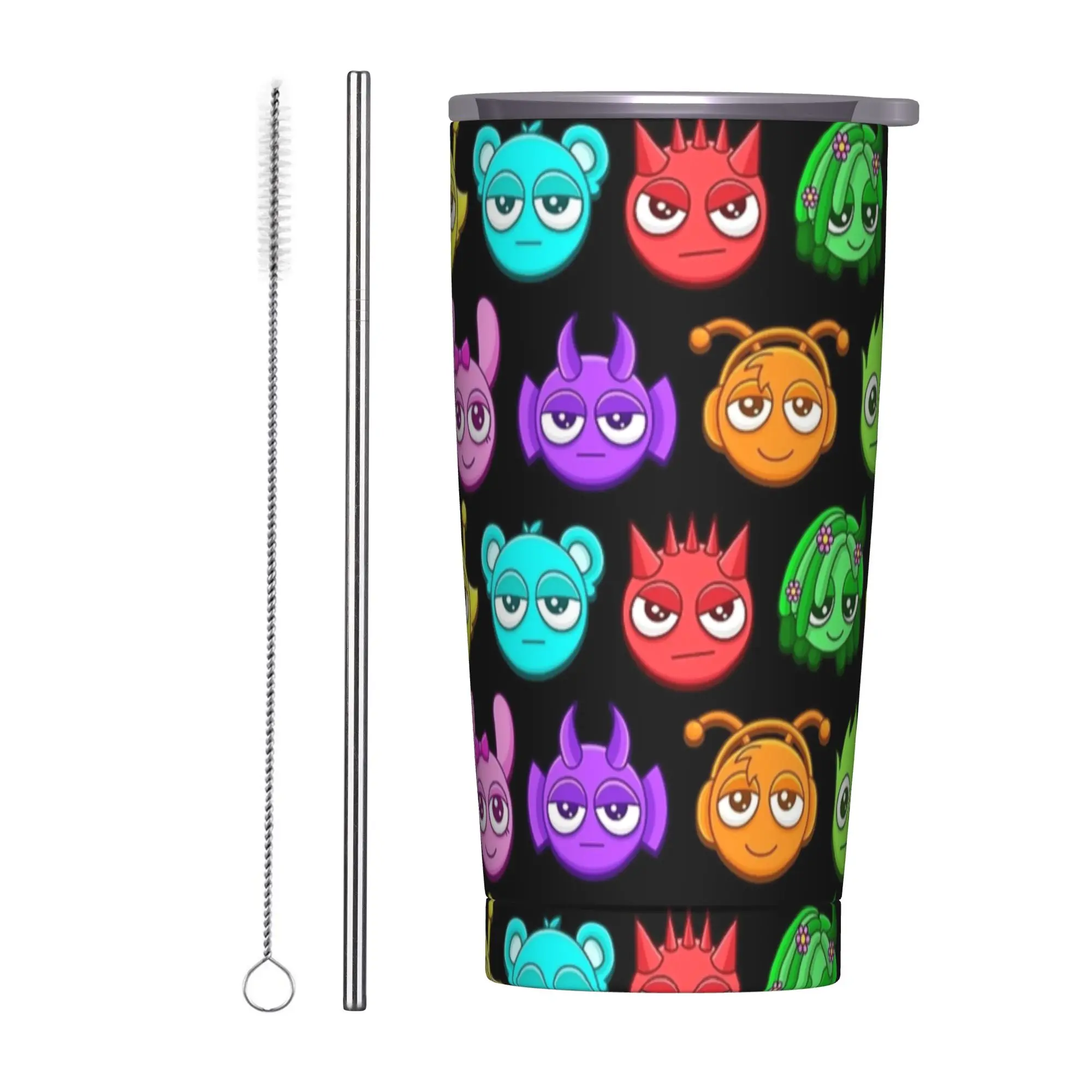 Sprunki Cartoon Anime Tumbler Vacuum Insulated  Coffee Cups Stainless Steel Car Mugs Water Bottle