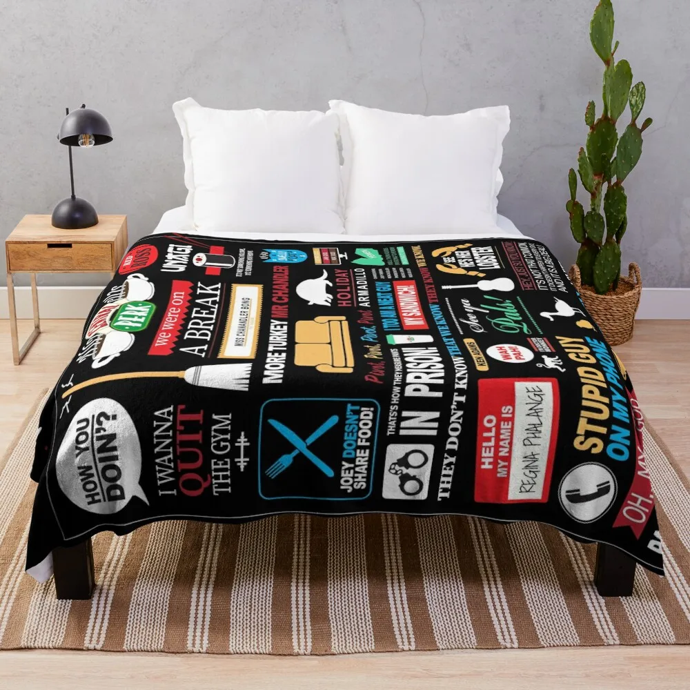 

Friends quotes Throw Blanket Stuffeds Custom manga Cute Plaid Blankets