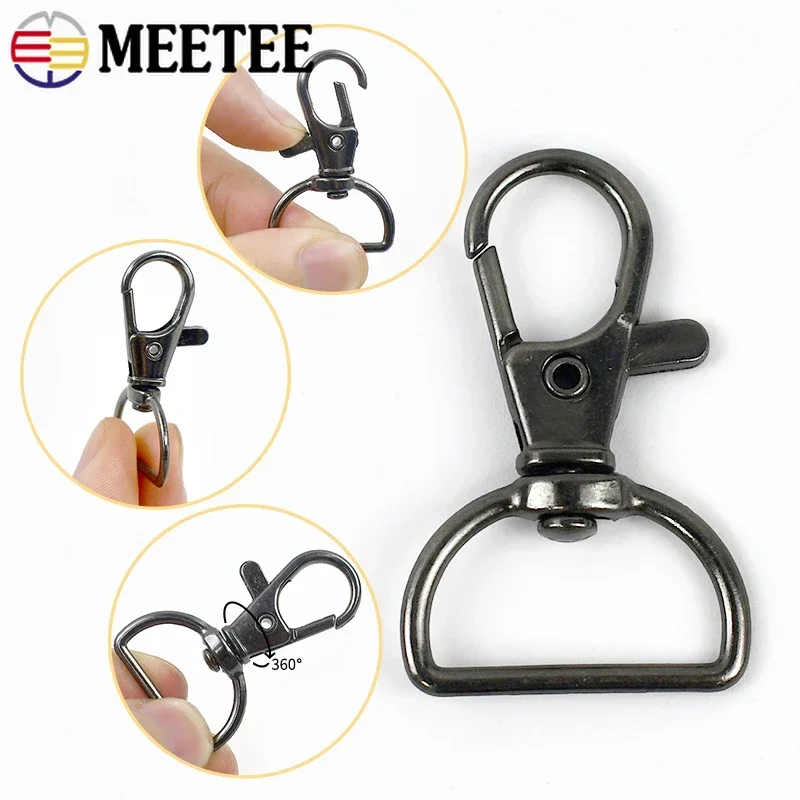 

20Pcs 20/25mm Metal Swivel Lobster Clasp Buckle Bag Strap Keychain Snap Hook Webbing Dog Collar Trigger Connector DIY Accessory