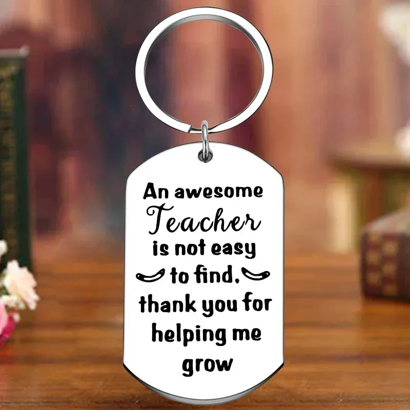 Metal Teacher back school Gift Keychain Teacher Appreciation Gifts Key Chain Pendant