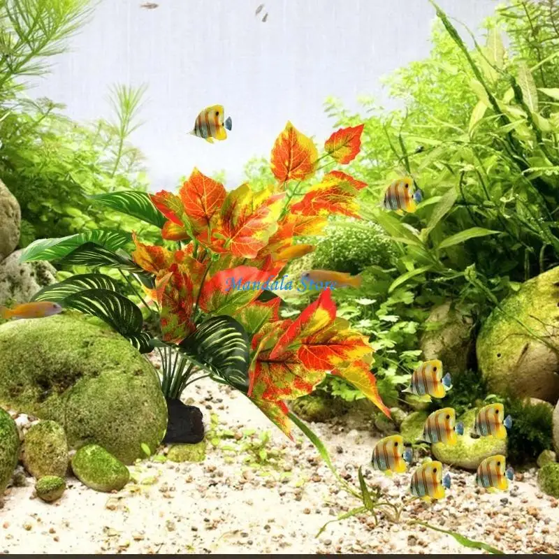 

U2JC Glass Aquariums Ornament Small Fish Tanks Aqua-Plants Decoration Fish Safety Toy