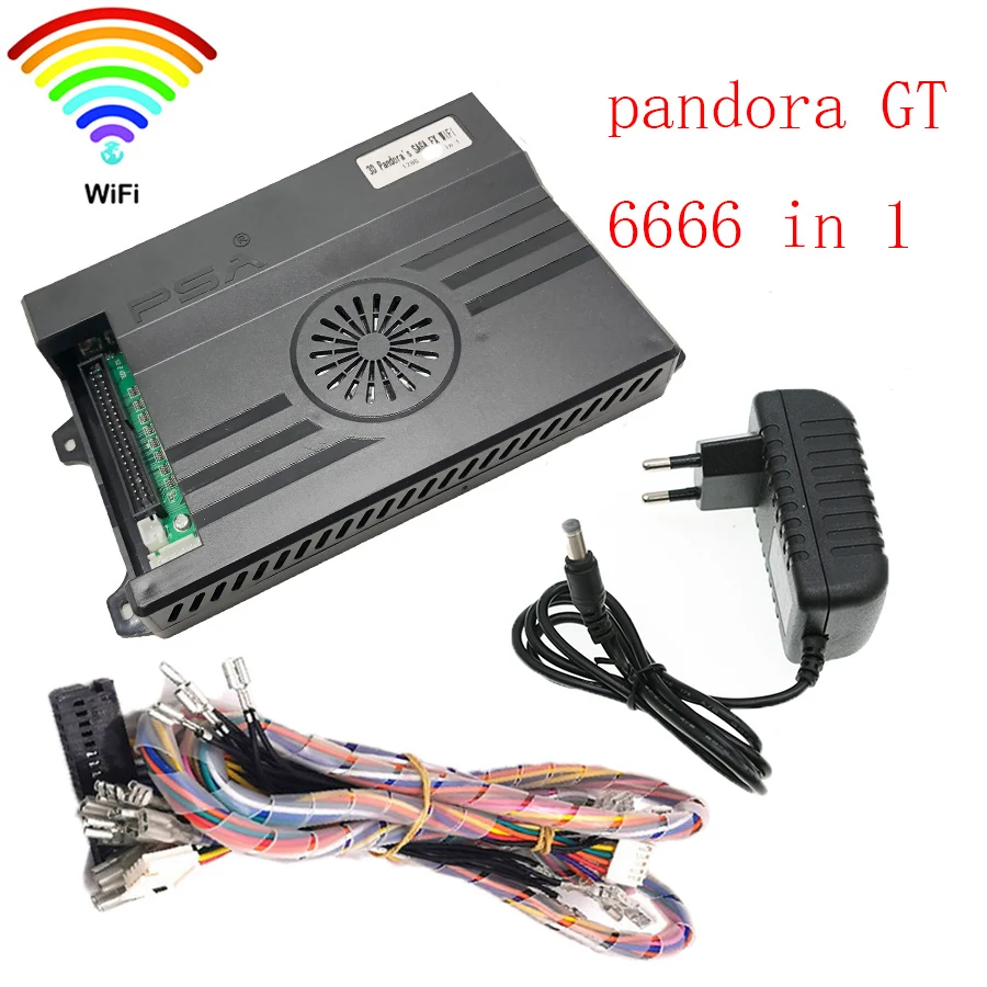 

4 шт. Новый 3D Pandora Сага GT Box 6666 /5200 в 1 игровая доска Wifi загрузка больше аркадных игр HDMI PCB игровая приставка видео конвертер