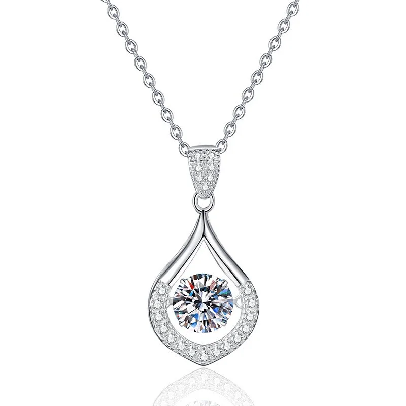 

ZFSILVER Fashion Trendy Classic s925 Silver 1CT Moissanite Design Waterdrop Earrings Charm Women Accessories Jewelry Gift XL224