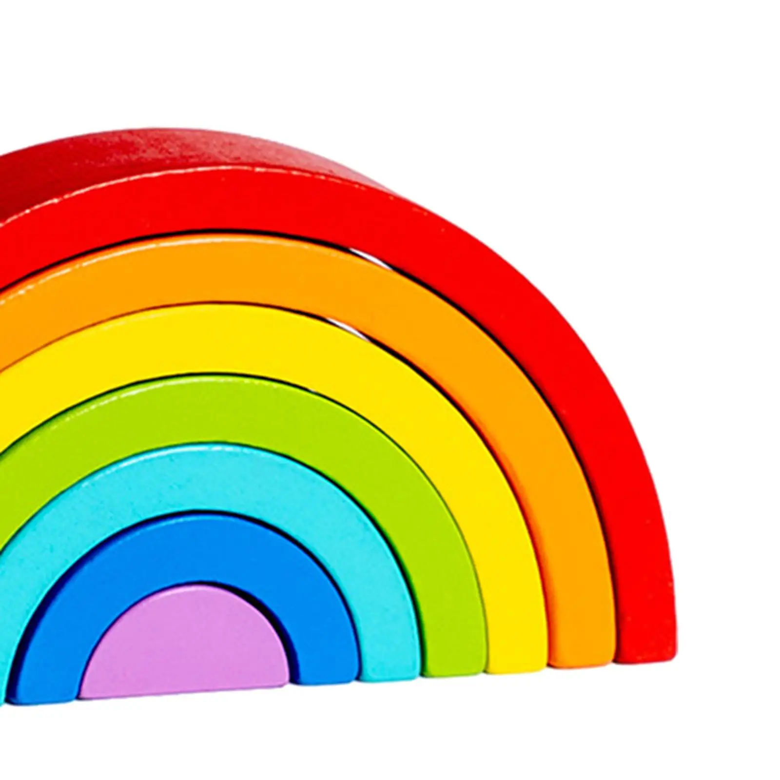 Houten Regenboog Stapelaar Speelgoed Montessori Kleurrijke Bouwstenen Blokken Speelgoed voor