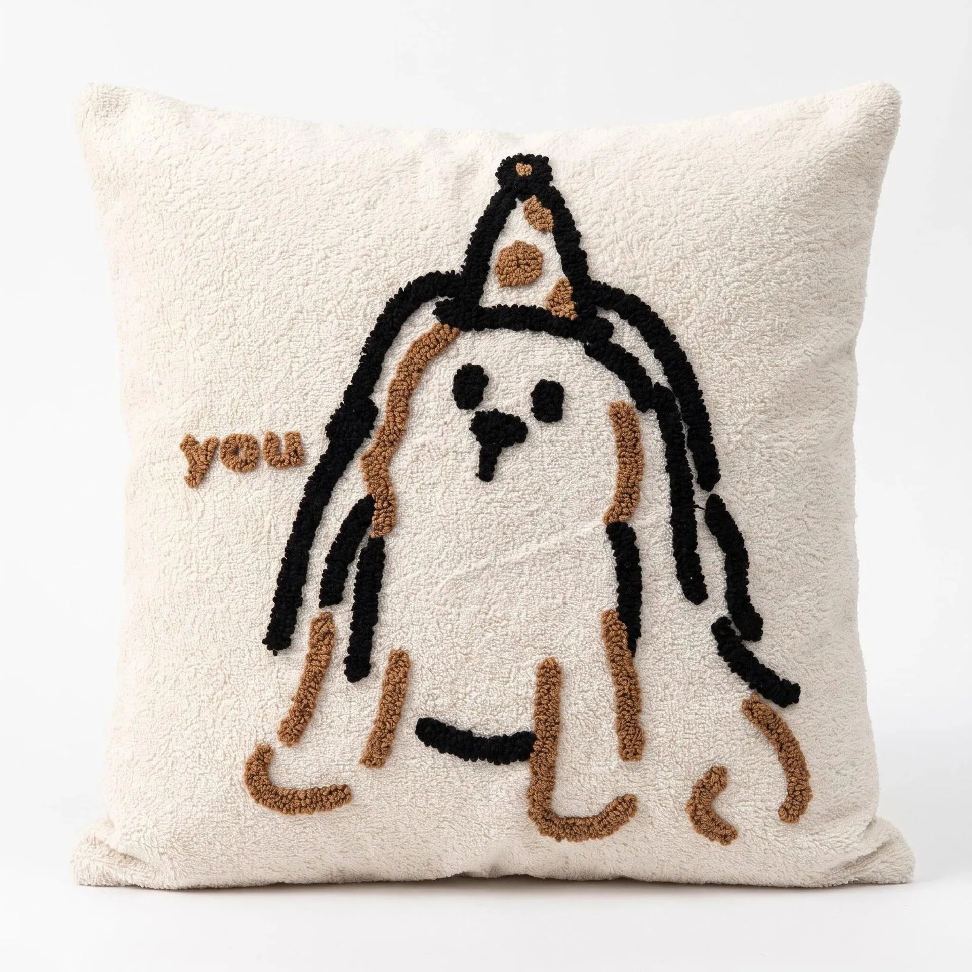 Embroidery Dog Shape Cushion Cover Cartoon Dog Pillow Covers Decorative Pillow Case Home Sofa Pillowcase