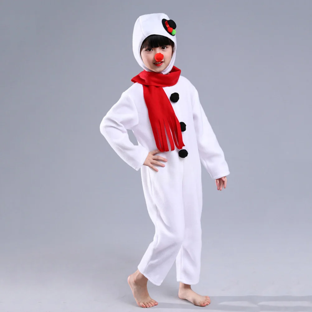 Snowman Jumpsuit Children Christmas Costume Inflatable Cosplay for Kids Pajamas