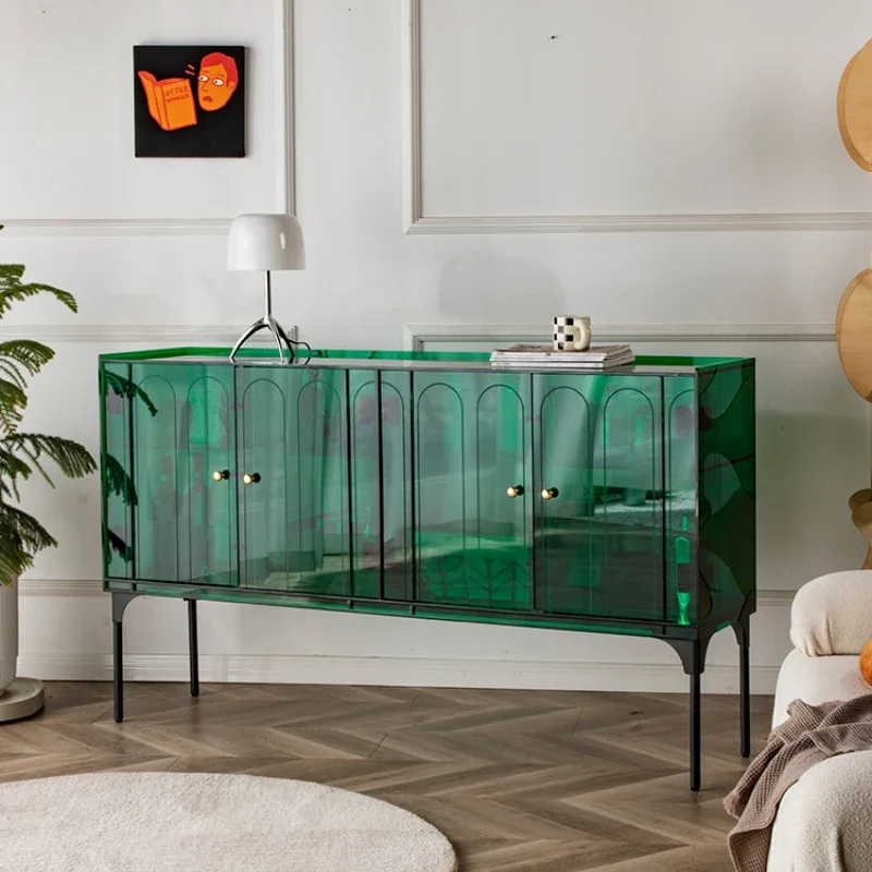 

Simple Living Room Tea Cabinet Wine Cabinet Acrylic Creative Designer Hallway Side Cabinet