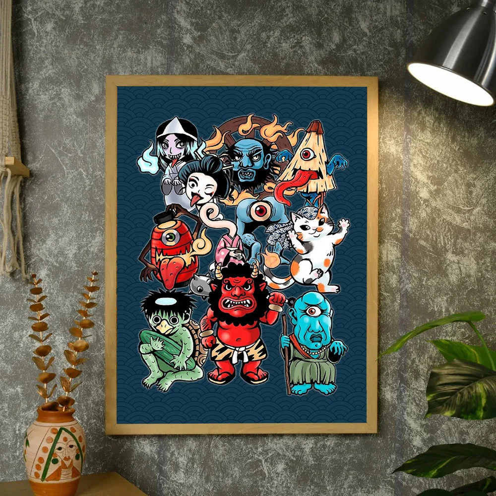 غير المؤطرة باطني الثعبان الأيدي قماش جدار الفن القوطية ديكور ساحر ديكور المنزل الظلام الأكاديمية الفن غرفة الروحية غرفة جمالية #4