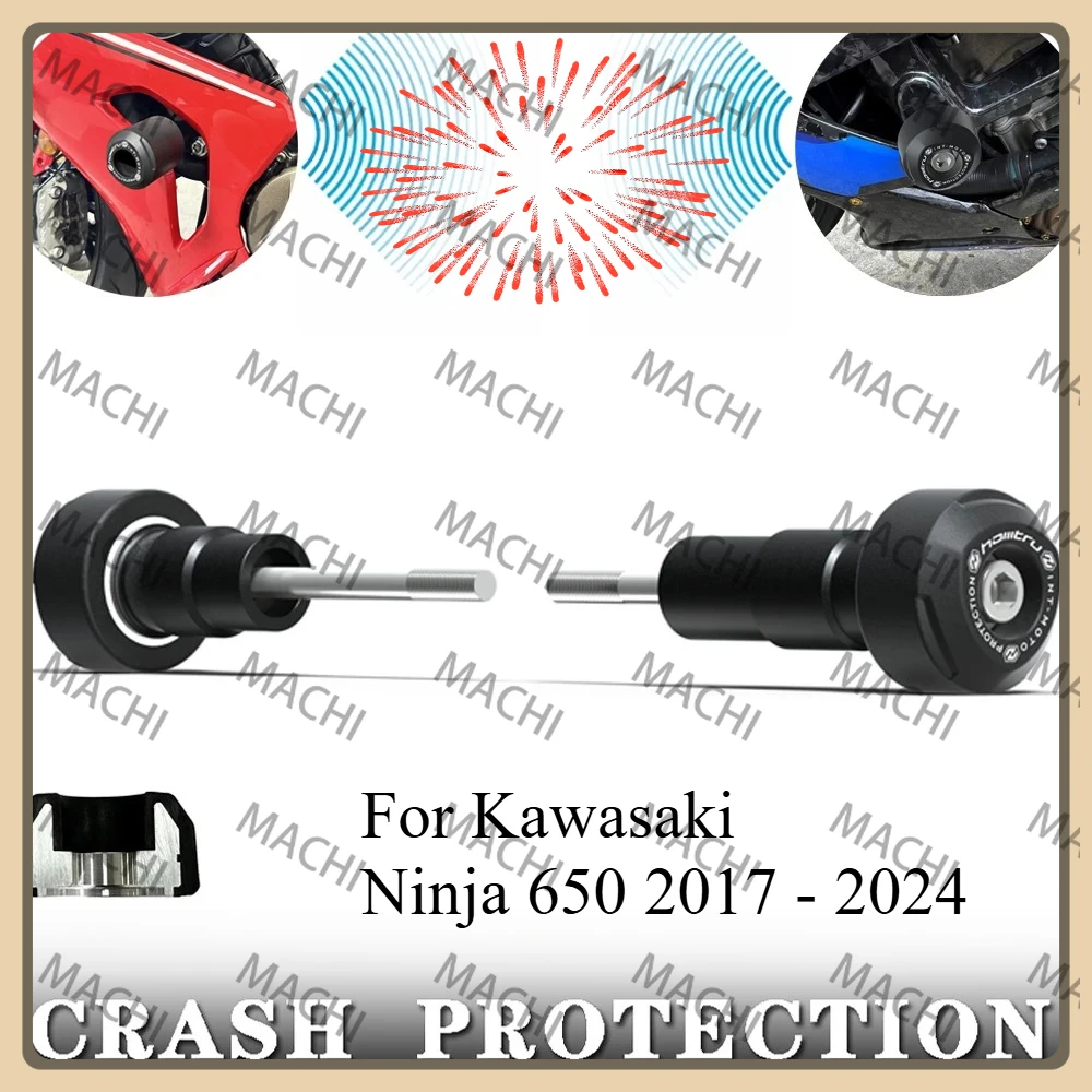 

Защита от столкновений мотоцикла для Kawasaki Ninja 650 2017-2024, защита от падения колес, бобины 2018 2019 2020 2021 2022 2023