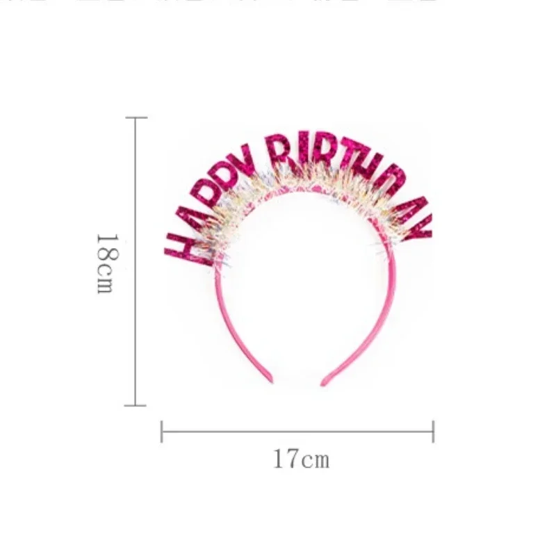 Happy Birthday Hairbands Rose Gold Silver Headbands Headwear Ins Fashion Women Girls Kids Children Hair Hoops Hair Accessories