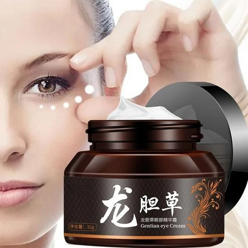 Eye Cream Natural Extract Plant Gentian Anti Dark Circle Eye Bags Wrinkle Cream Eye Care for Her for Sleeping