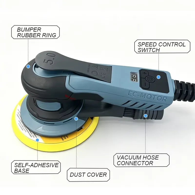 Hot Selling Variable Speed Random Orbital Sander Polisher with Brushless Motor for Factory