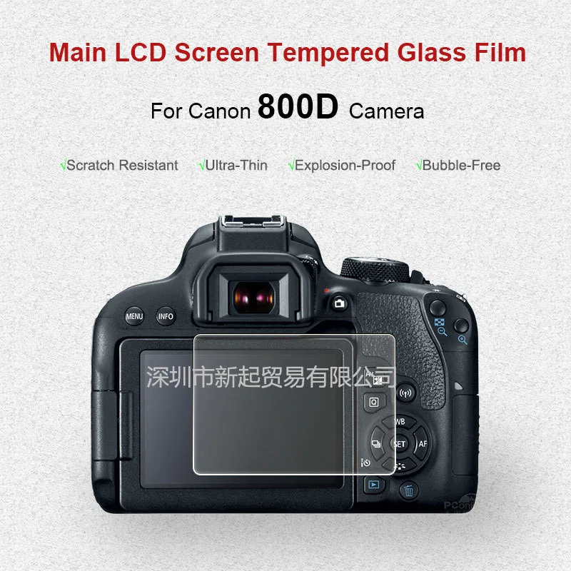 For Canon Eos 800D 70D 80D 90D 77D 9000D 650D 700D 750D 760D 8000D Camera Screen Protector, 9h Tempered Glass Film