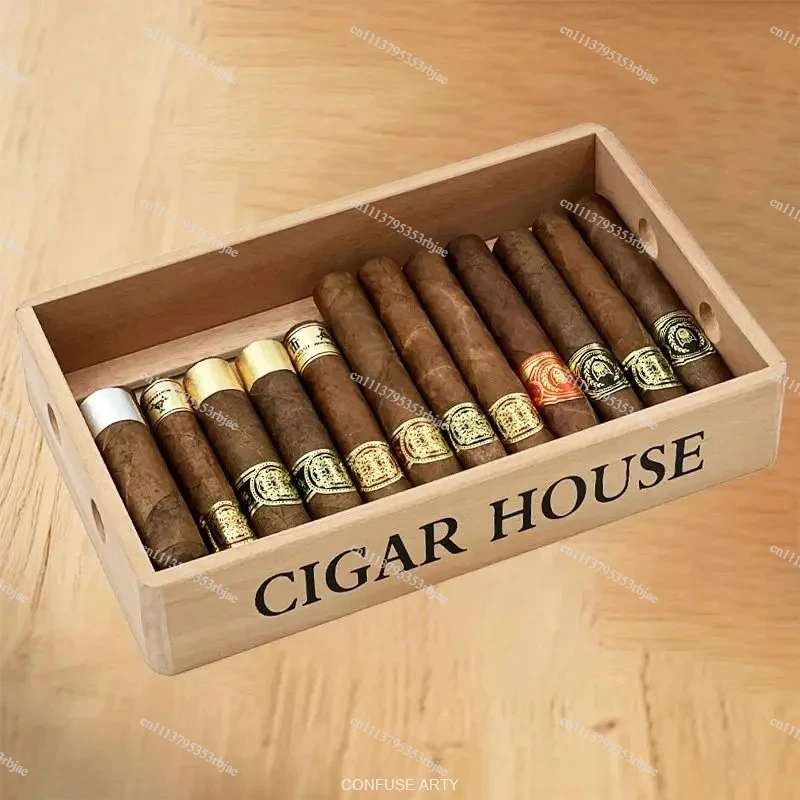Cedar Wood Cigar Tray for Aging, Spanish Cedar Cigar Holder and Humidor Box Tray