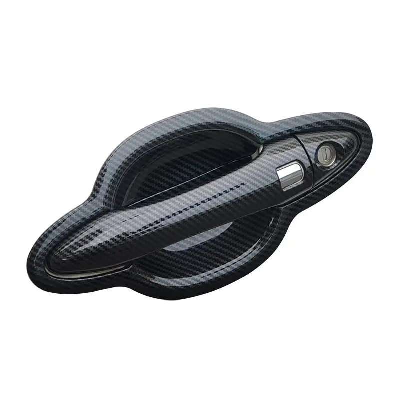 For Kia Seltos 2015-2019 Handle Door Bowl Modified Door Handle Decorative Highlight Bar Carbon Fiber Pattern Protective Case