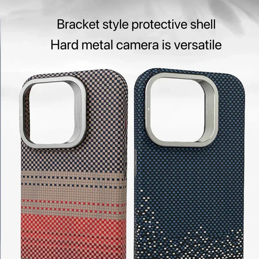 Ypm لـ Magsafe المغناطيسي اللاسلكي تهمة الإغاثة ألياف الكربون نمط الحال بالنسبة آيفون 13 14 15 16 برو ماكس حامل سبيكة لين غطاء