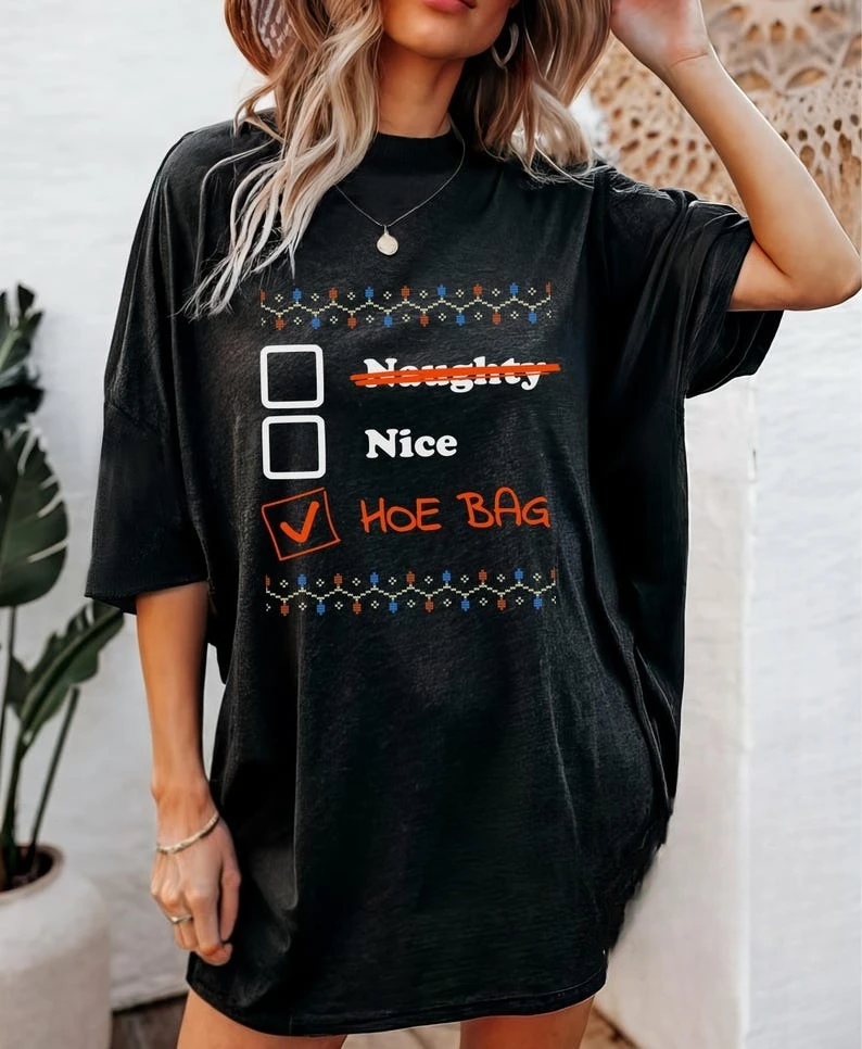 Raunchy Weird Tshirt Christmas Shirts for Women Unhinged TShirts Gen Z Meme Funny Gag Gift Simple Letters Printed T-shirt Tops