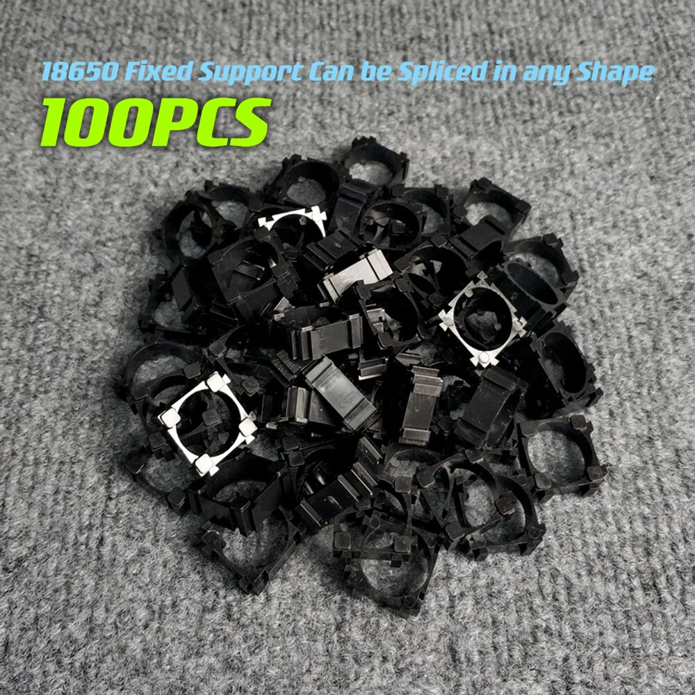 100 sztuk wspornik baterii 18650 bezpieczny uchwyt antywibracyjny DIY wspornik baterie litowe stojak podporowy plastikowy uchwyt wspornik