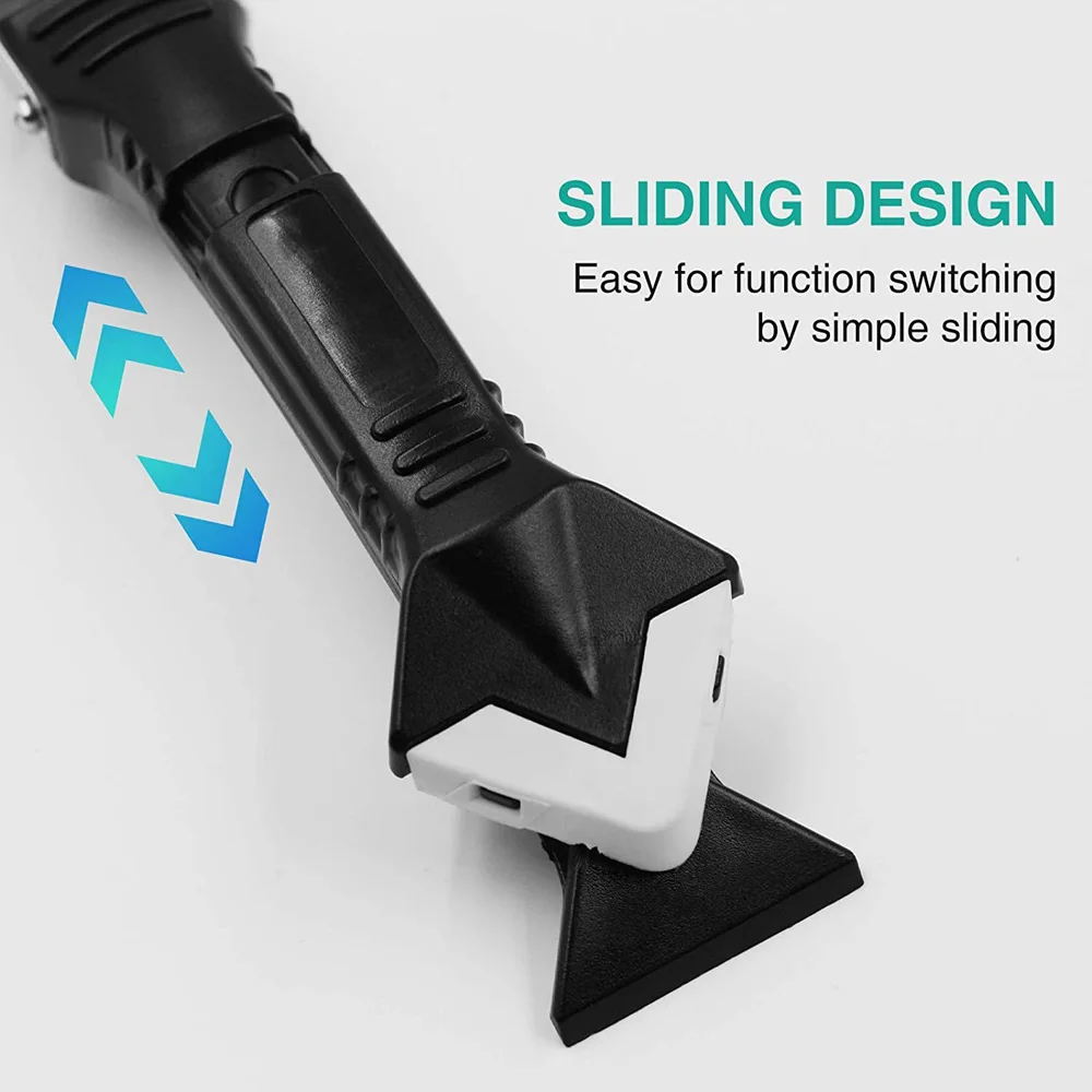 Silicone Caulking Tools Sealant Finishing Tool Grout Remove Scraper Caulk Remover Glass Glue Angle Scraper for Bathroom Kitchen