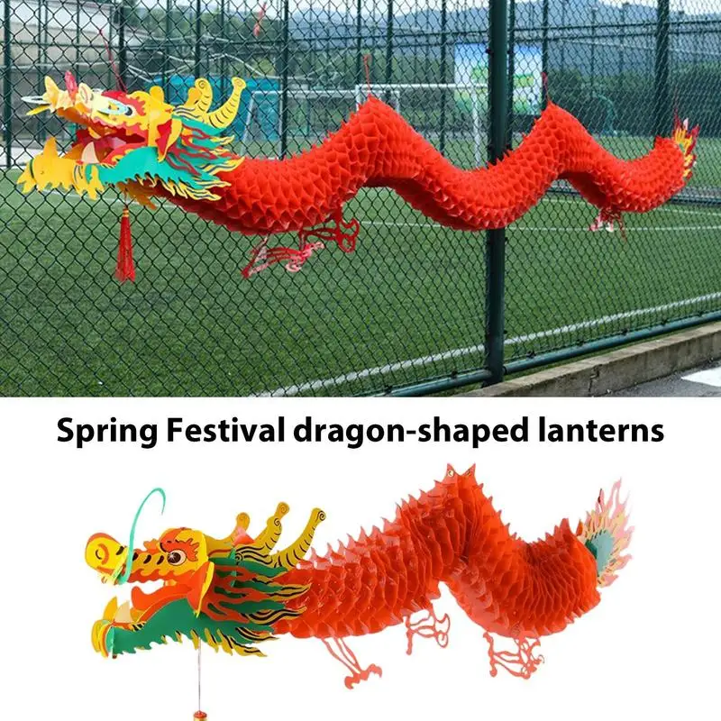 2024 year of the Dragon Garland Vivid 3D Aesthetic Spring Festival Dragon Garland Creative Chinese Paper Lanterns Dragon
