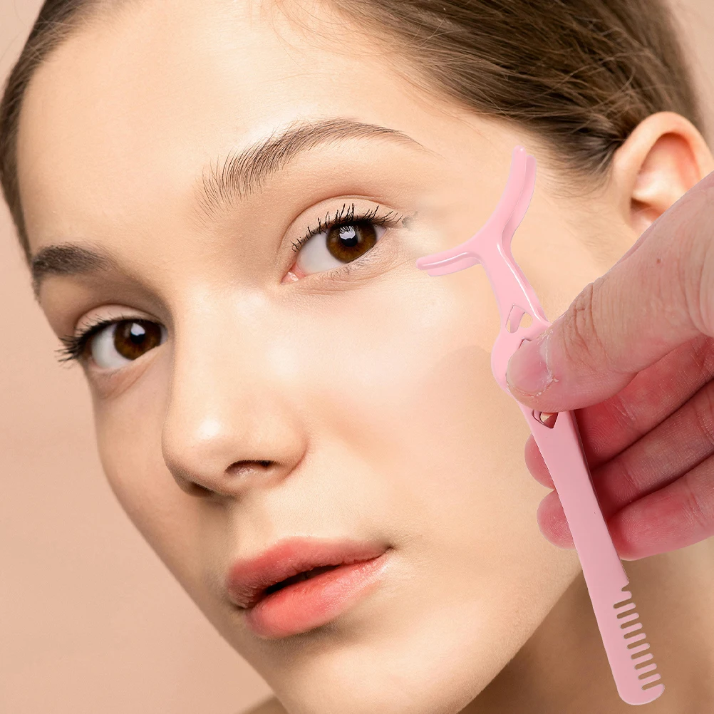 

2 pcs Eyelash Tweezers Stainless Steel Lash Clamp Comb False Applicator Tool for Extensions Beauty Accessories Women Travel