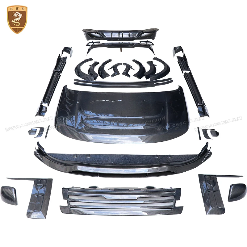 For Land Rover 2024 Range Rover Executive Edition MSY Style Body Kit Carbon Fiber Car Hood Bumper Side Skirt Wheel Archs Bodykit