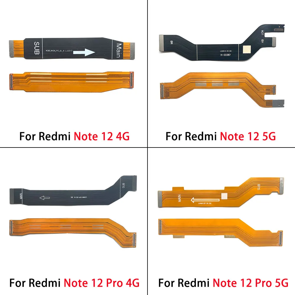 Main Motherboard Connector Board Ribbon Flex Cable For Xiaomi Redmi Note 12 Pro Plus 5G Redmi Note 12 Pro 4G