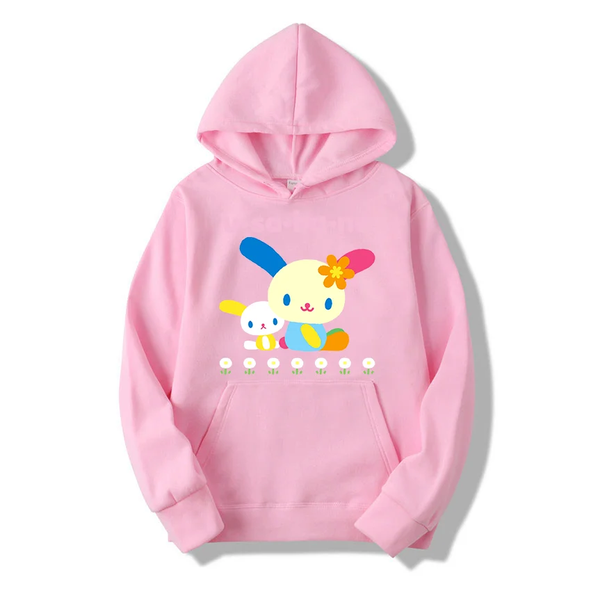 Sanrio U Sa Ha Na Men's and Women's Hoodie Casual Street Clothing Long sleeved Sweatshirt Boys and Girls Autumn Top Coat