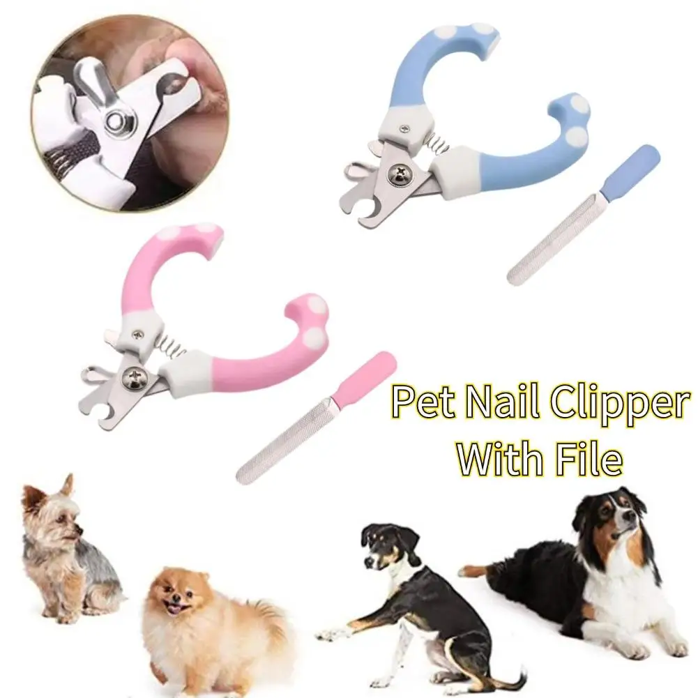 Pet Nail Clipper With File Large Dog Nail Clipper Stainless Steel Cat Nail Clipper Multi-function Set Cat Cleaning Beauty Supply