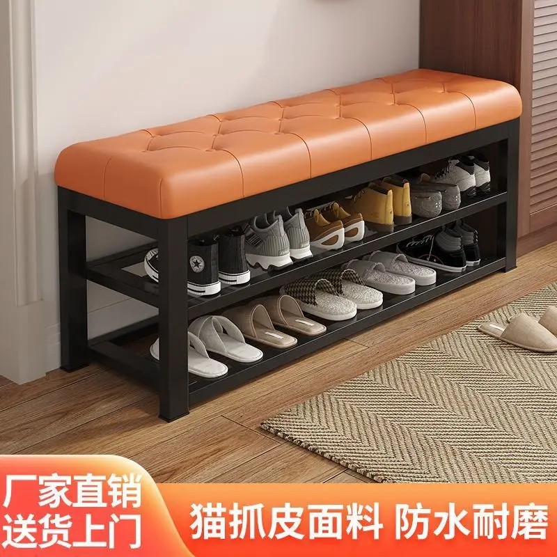 

Household shoe changing stool can be sat at the entrance of the entrance, shoe rack entry, shoe changing stool soft bag seat