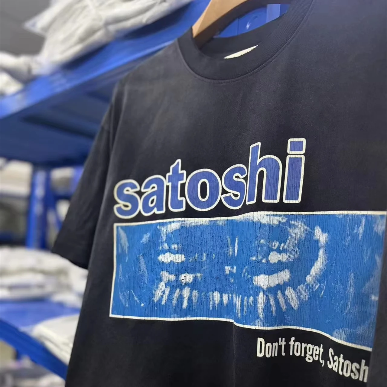 26SS Satoshi Nakamoto DON'T FORGET TO SMILE T Shirt Men Women High Quality Tee Tops T-Shirt