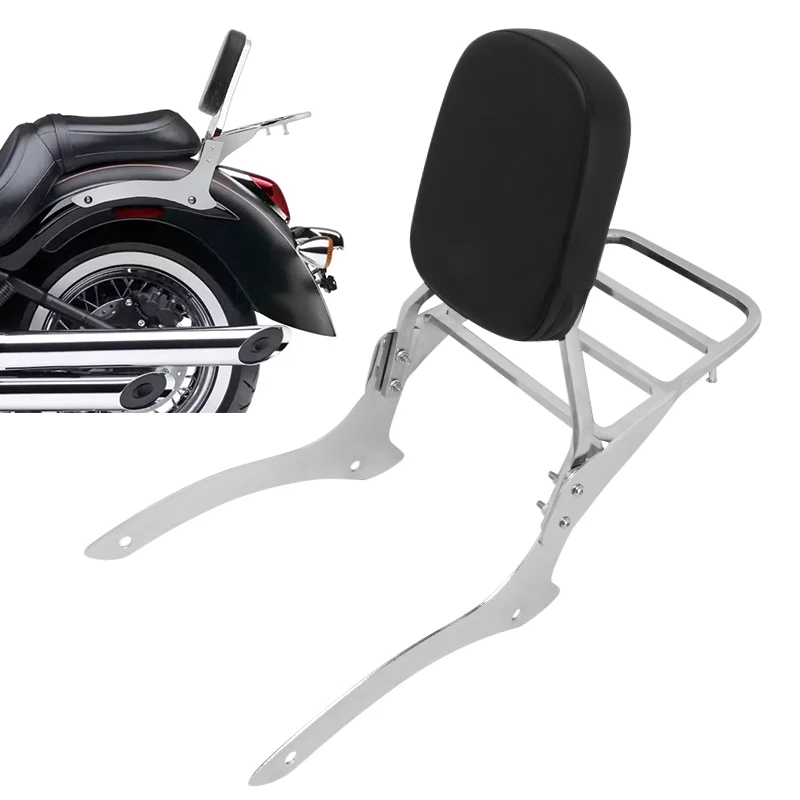 Motorcycle Passenger Backrest Sissy Bar with Luggage Rack Cushion Pad for Yamaha V-Star XVS1100 DragStar DS1100 Custom 1999-2011