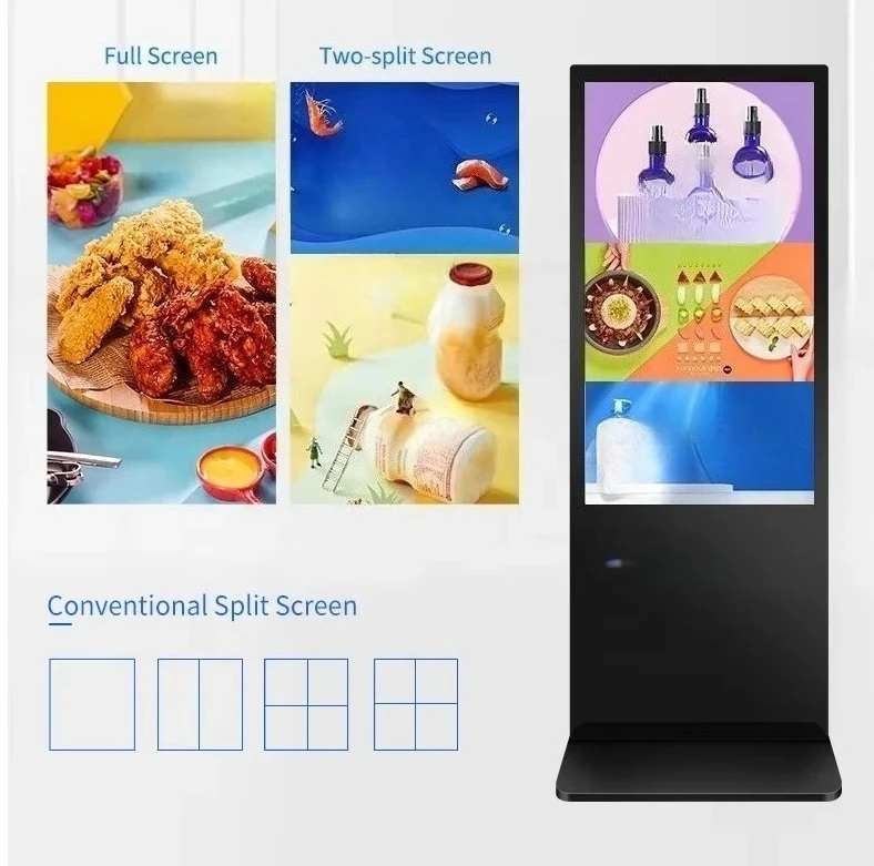 Display Stand Kiosk Digital Menu Board Price Led Screen Signage and Displays Totem 55 Inch 4k Lcd Android Publicidad Exhibition