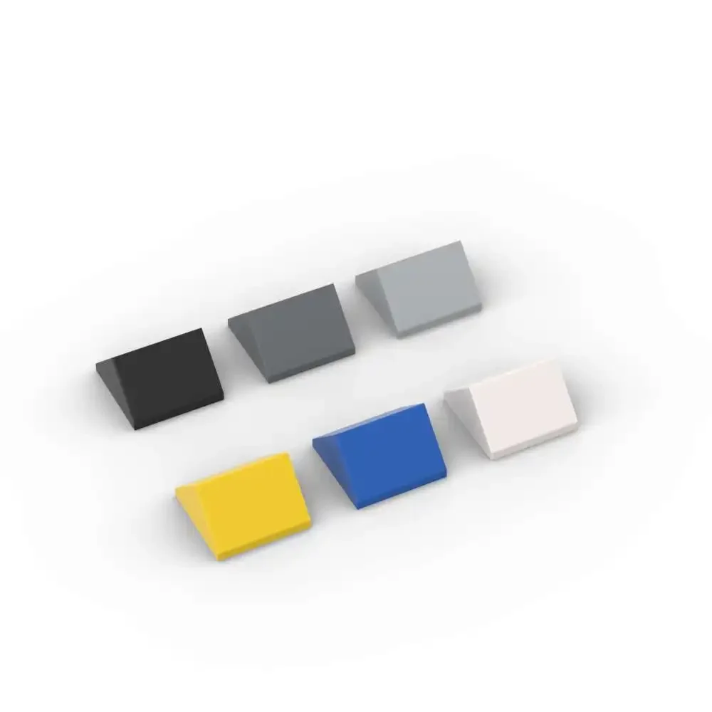 MOC 10PCS 3043 경사 45 2x2 빌딩 블록 키트 하우스 캐슬 플레이트 보드 벽돌 입자 교육 장난감 어린이 생일 선물