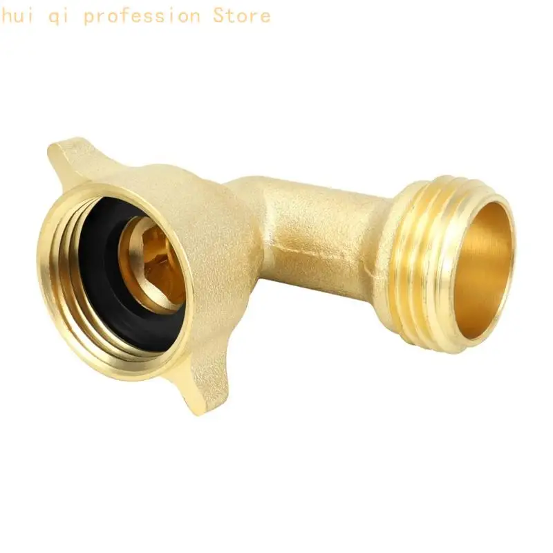 90-Grad-Wasserschlauch-Armaturen-Set, Messing-Wasseradapter mit Unterlegscheiben für Garten H8WE – Detail 2