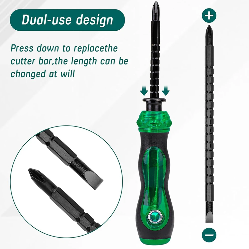 Multipurpose Telescopic Adjustable Magnetic Cross Screwdriver Non-Slip Household Repair Tool