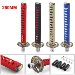 JDM style Short Samurai Sword Shift Knob Shifter 260mm Metal Weighted Sport Katana Shift Knob