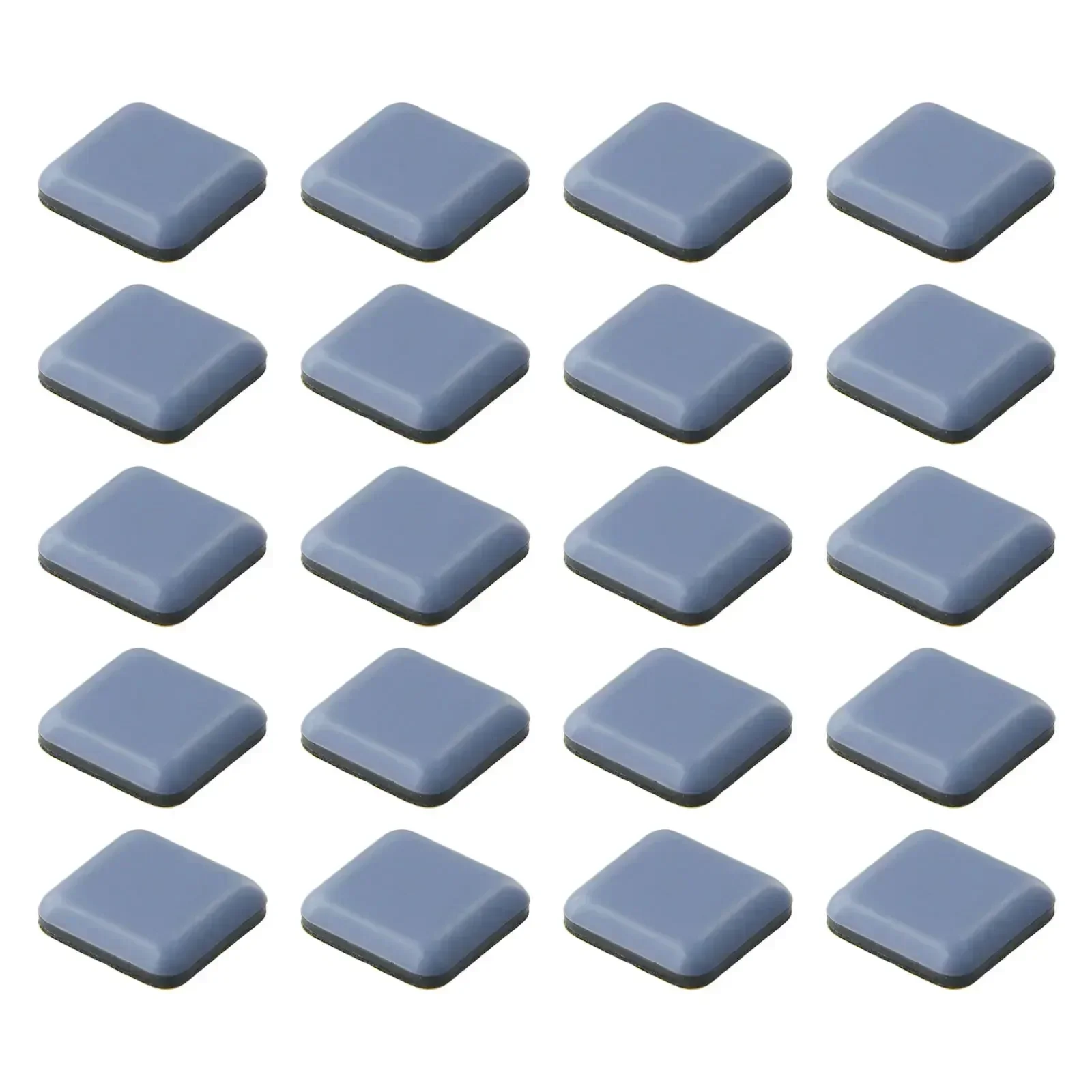 20pc Square PTFE Furniture Gliders Self Adhesive Sliders Floor Mover Pads Chair Sofa Mat Slider Pad Furniture Protectors Househ