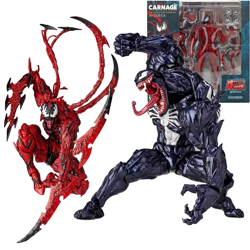 Marvel Venom Amazing Yamaguchi Legends Action Figure Joint Movable Change Face  Collectible Kids For Toy Gifts Statue Model