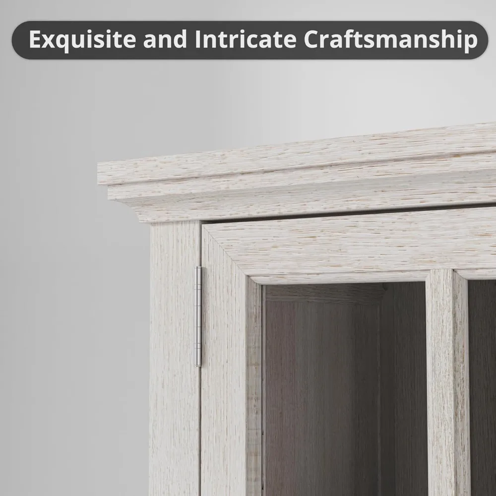 Estante branca ajustável de 5 camadas com gavetas, 72,8" de altura para quarto