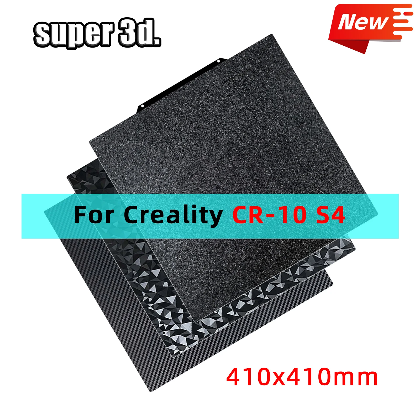 

Build Plate For Creality CR-10 S4 3D Printer Heat Bed For CR-10 S4 410x410mm Plate High Quality PEI Textured Spring steel Sheet