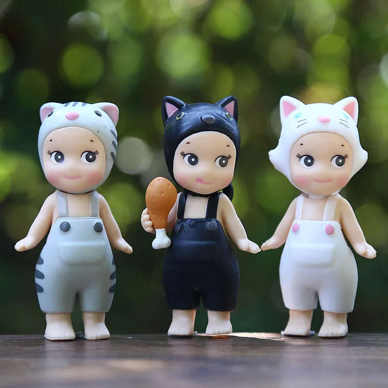 New Super Cute Anime Little Angel Toys Cartoon Chubby Animal Little Angel Figure Models Office Desktop Car Decorative Ornaments