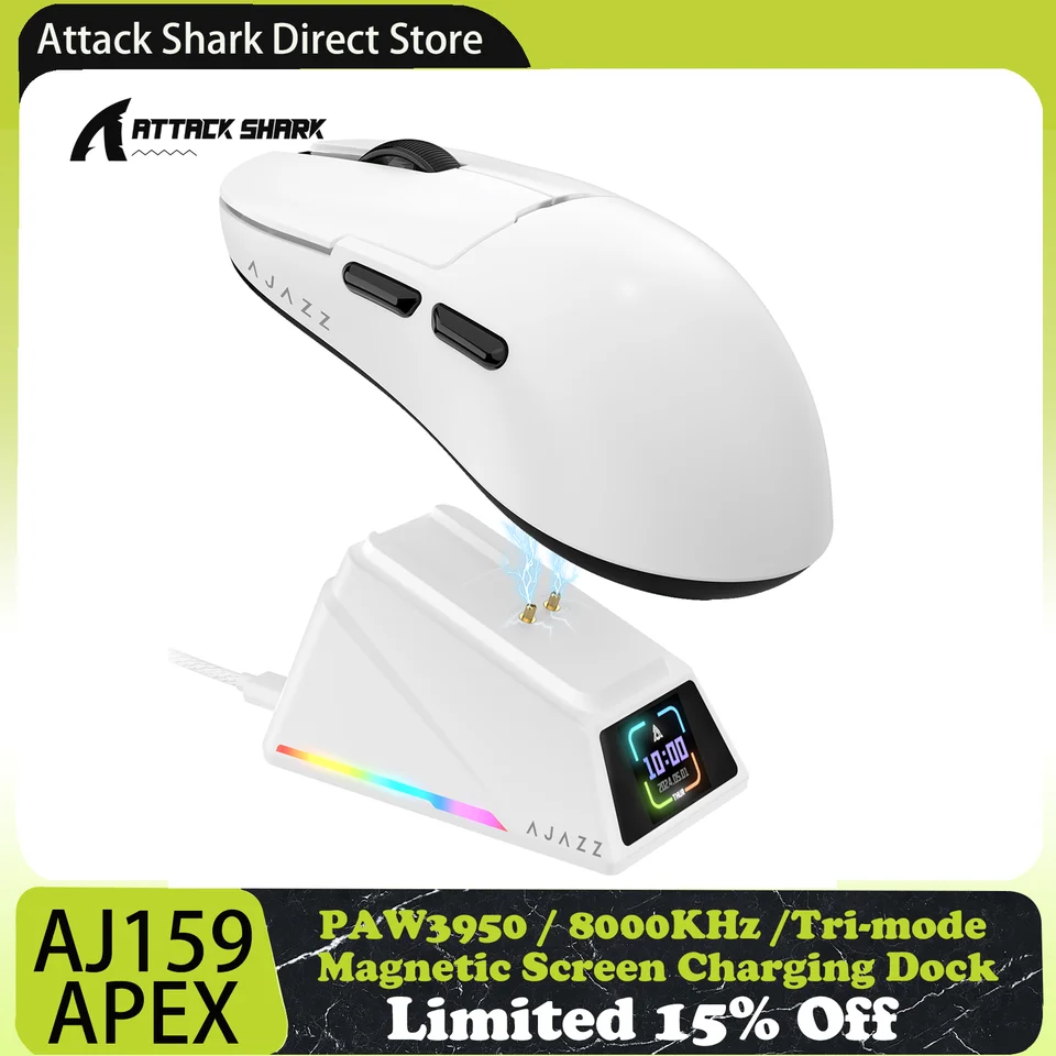 Attack Shark × AJAZZ AJ159 APEX 8K トライモード ゲーミング マウス