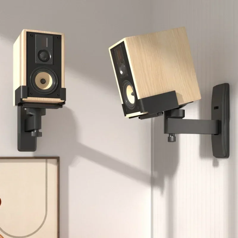 Speaker Wall Mount Bracket  Audio Ledge Adjustable Angle Surrounding  Hanging Rack HiFi Bookshelf Box