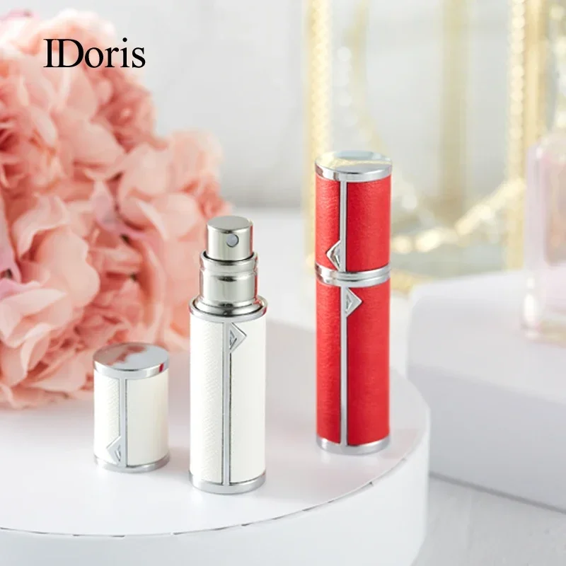 IDoris 미니 향수 무화기 알루미늄 리필 스프레이 병, 여행용 누출 방지 용기, 버튼 밸브, 5ml, 2 개