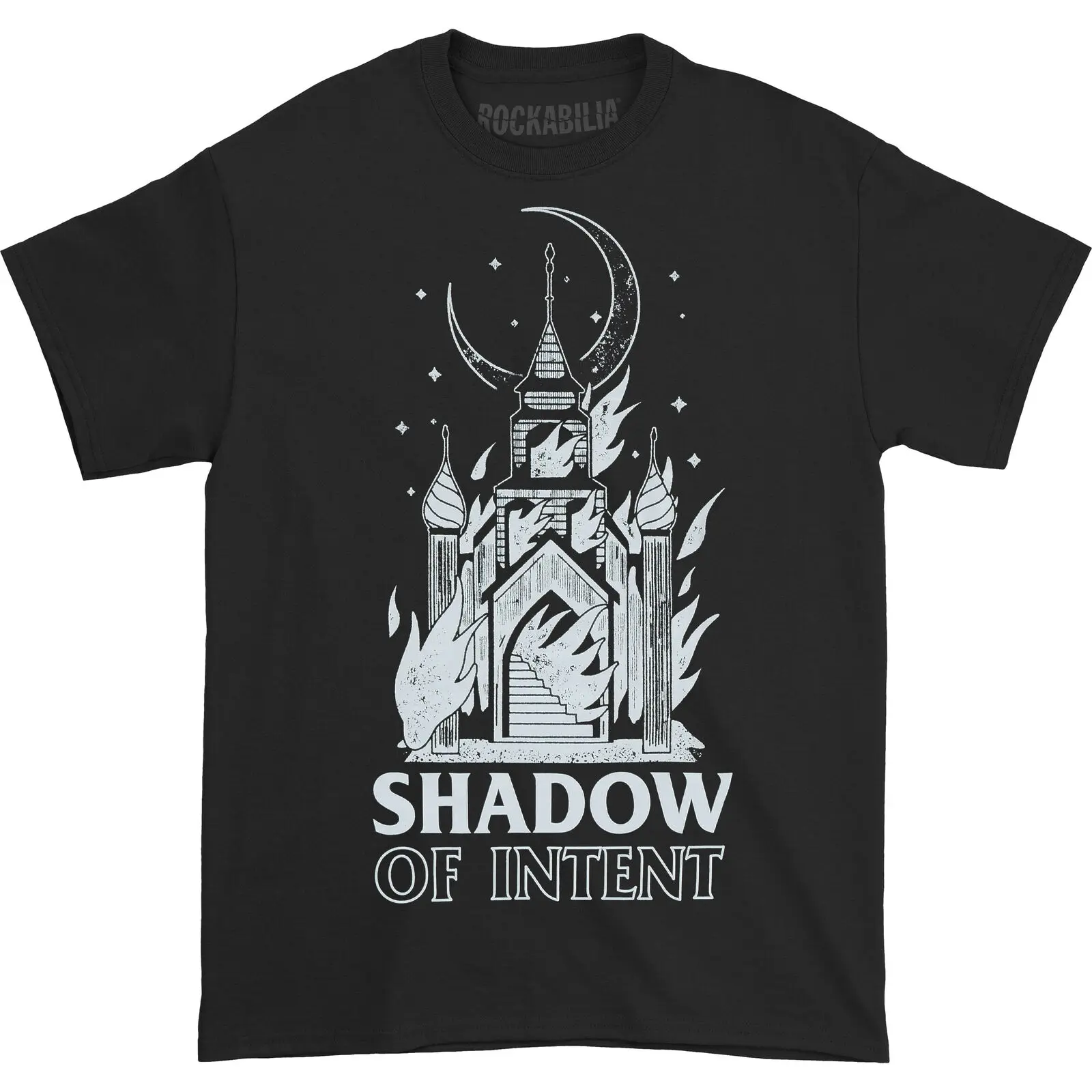 Men'S Shadow Of Intent Burning Church T Shirt Small Black