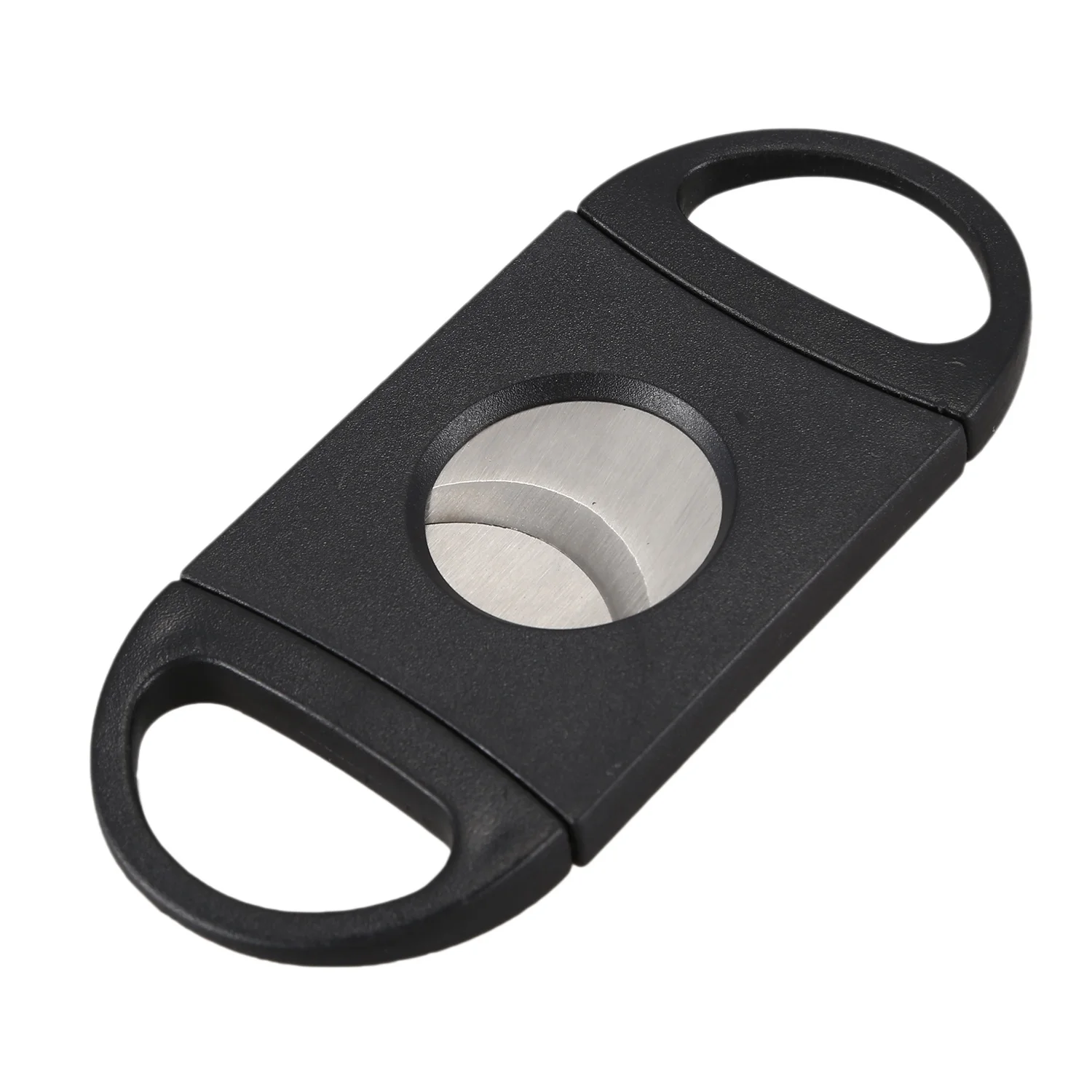 Oval-Shaped Cigar Cutter, Double Cut Blade