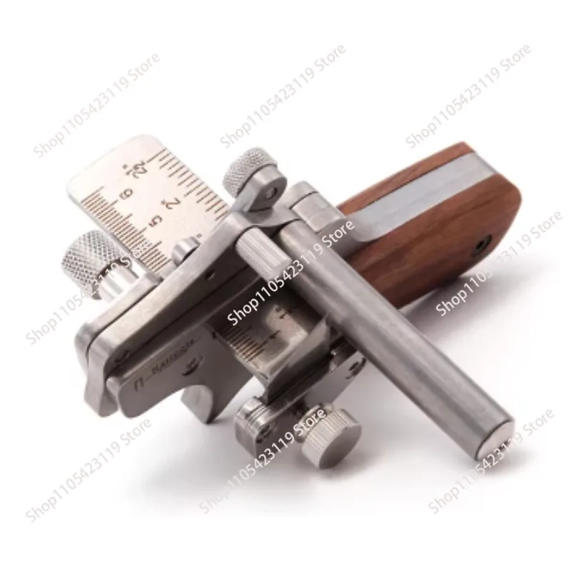 Manual Leather Strip Cutter Roller Type 10-60MM Adjustable  Leathercraft Belt Cutting Tool With Metric Inch Double Scale