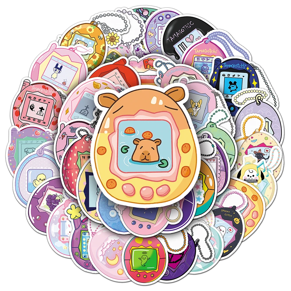 10/30/50 個漫画電子ペットゲームコンソールステッカー - Diy Electronics Game のレビューと価格