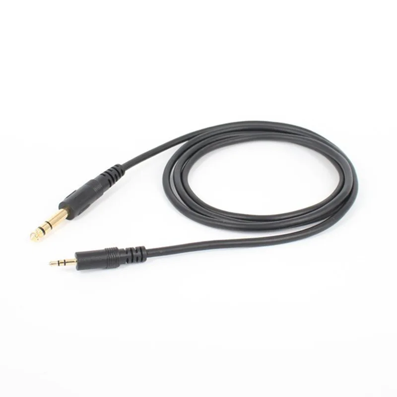 1.5M Gold Plated 3.5mm Male to 6.35mm Male Audio Cable Stereo Mono Aux Cord for Mixer Amplifier Speaker Recording